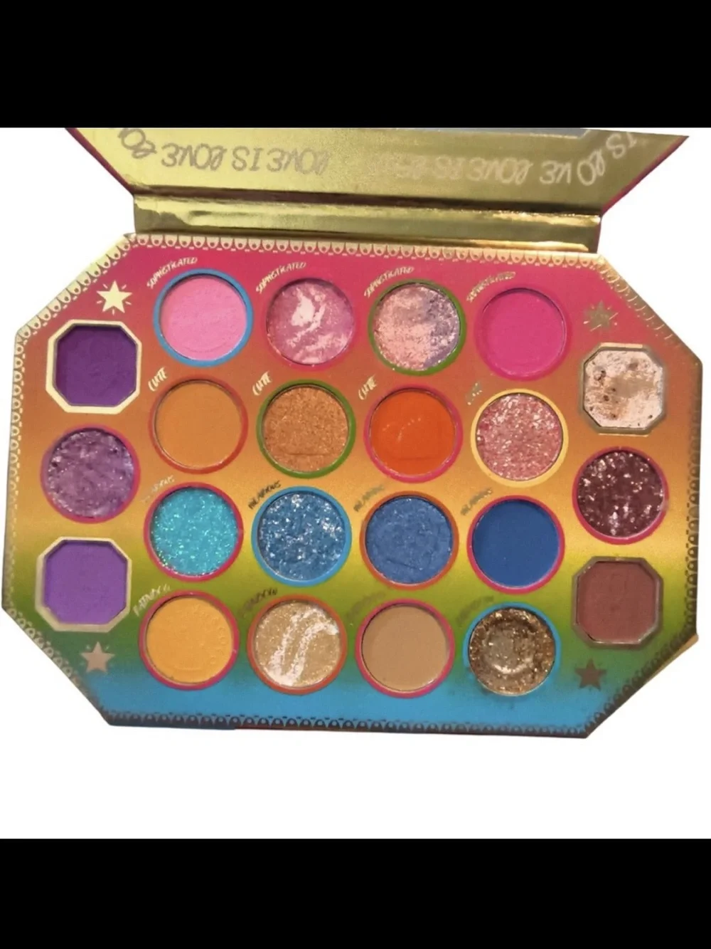 Kevin & CoCo Rainbow 22 color eyeshadow palette Colorful makeup palette